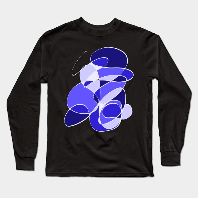 Crazy Blue Long Sleeve T-Shirt by Casual Nonsense